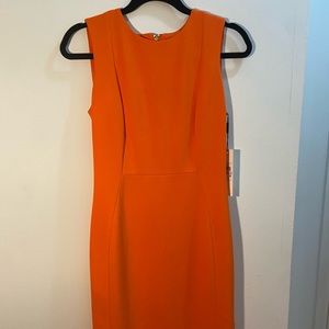 NWT Calvin Klein Orange Sheath Dress